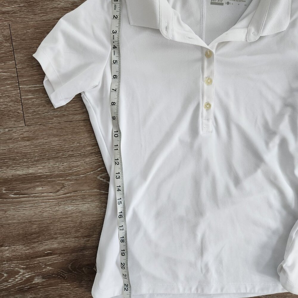 Women's White Nike Golf Dri-FIT Polo (S) - Picture 4 of 9
